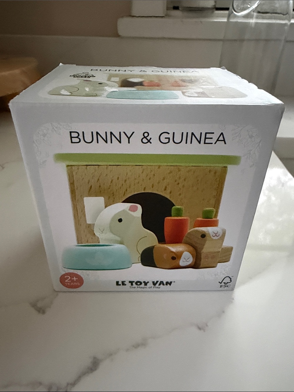 Bunny & Guinea pet animal Wooden Playset by LE TOY VAN